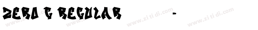 Zero G Regular英文字体 开字体转换